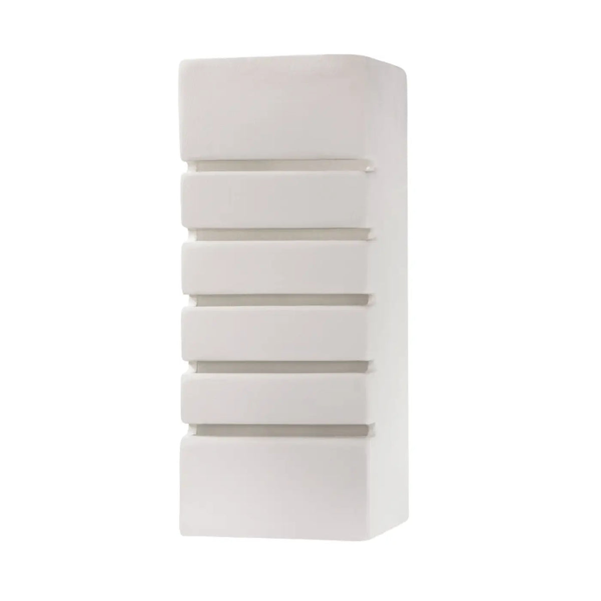 Applique murale en céramique blanche à cinq fentes, 26 cm, E27