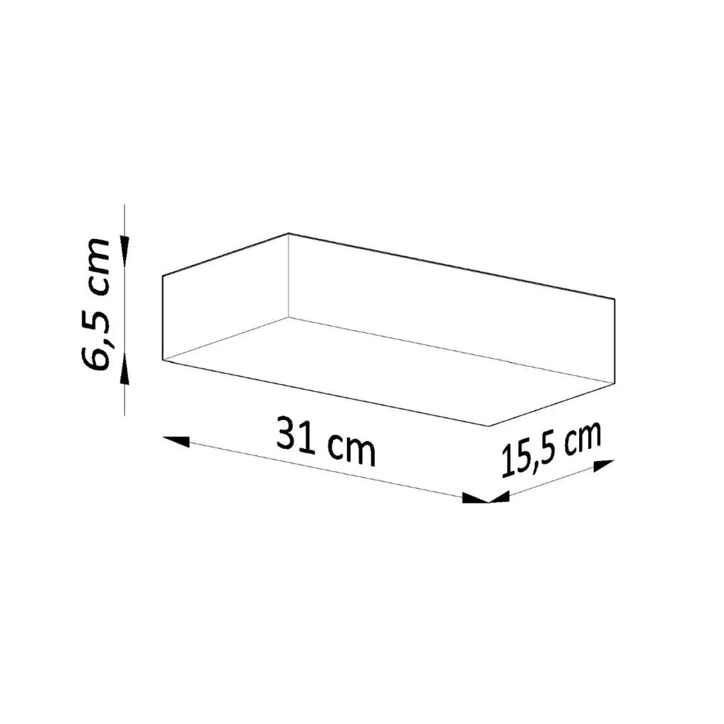 Applique murale plate en céramique blanche, lumière vers le haut