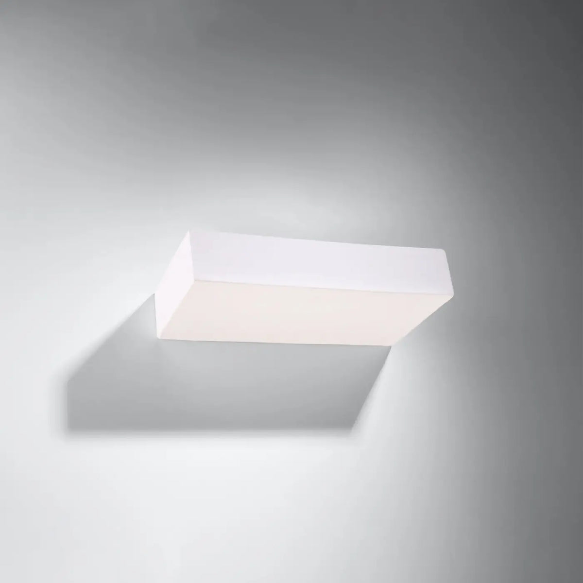 Applique murale plate en céramique blanche, lumière vers le haut