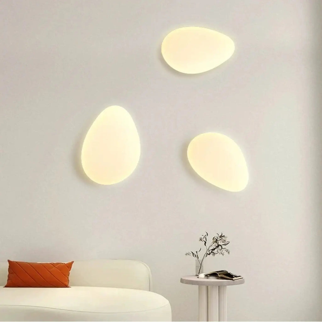 Applique murale caillou blanc, tailles S et M