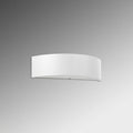 Applique murale blanche horizontale aux lignes courbées, 45 cm