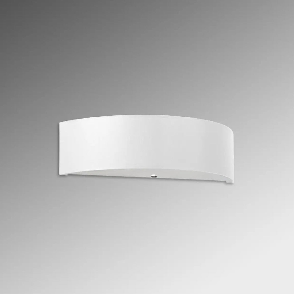 Applique murale blanche horizontale aux lignes courbées, 45 cm