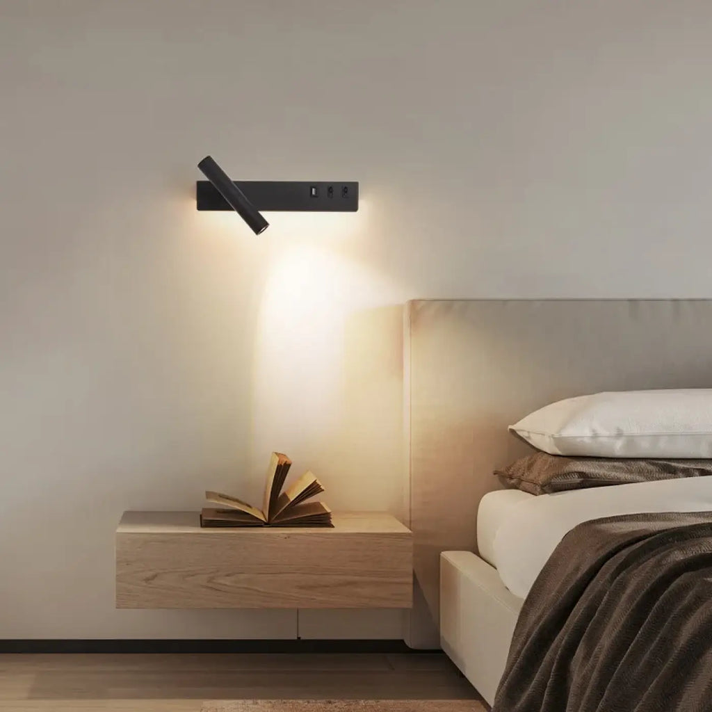 Applique tête de lit, spot orientable, blanc ou noir, gauche ou droite