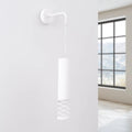 Applique murale blanche à tube ajouré suspendu, ampoule GU10