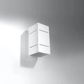 Applique murale bloc en aluminium à fentes obliques, G9, blanc