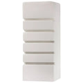 Applique murale en céramique blanche à cinq fentes, 26 cm, E27