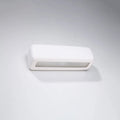 Applique murale en céramique blanche mate et verre dépoli, 33 cm