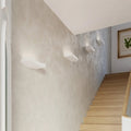 Applique murale plate en céramique blanche, lumière vers le haut