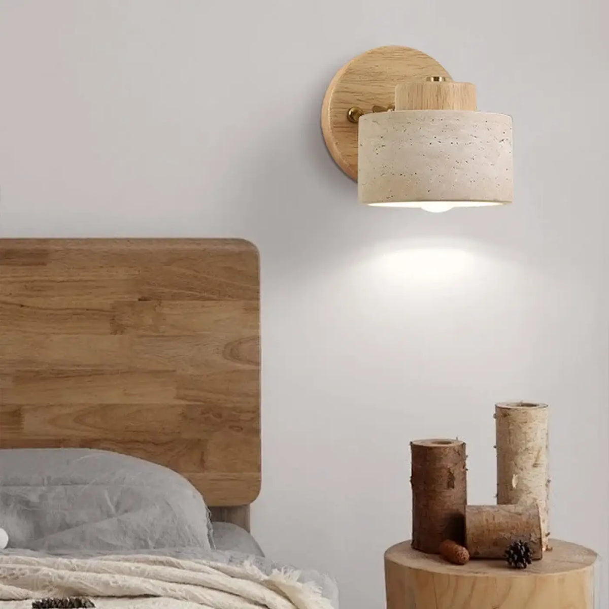 Applique murale en bois et béton, design moderne