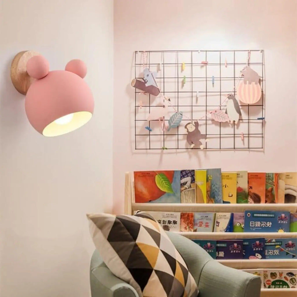 Applique murale en bois pour chambre d'enfant, trois coloris