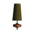 Applique murale bois et métal, abat-jour en tissu, 3 coloris, vert