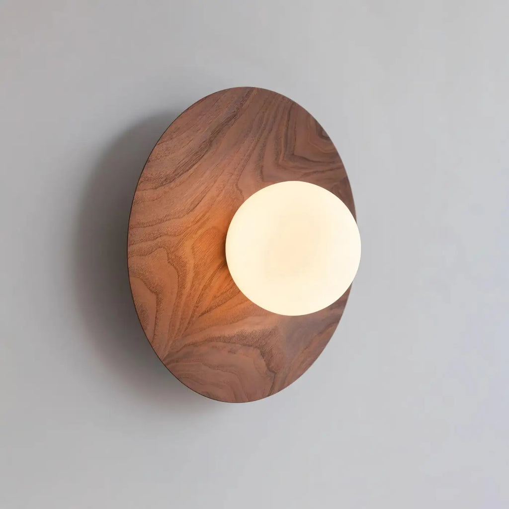 Applique murale aspect bois, marron ou beige, deux tailles
