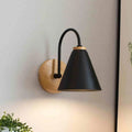 Applique murale en bois style nordique, noir, blanc ou gris, noir