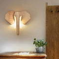 Applique murale tête d'animal en bois, éléphant ou taureau