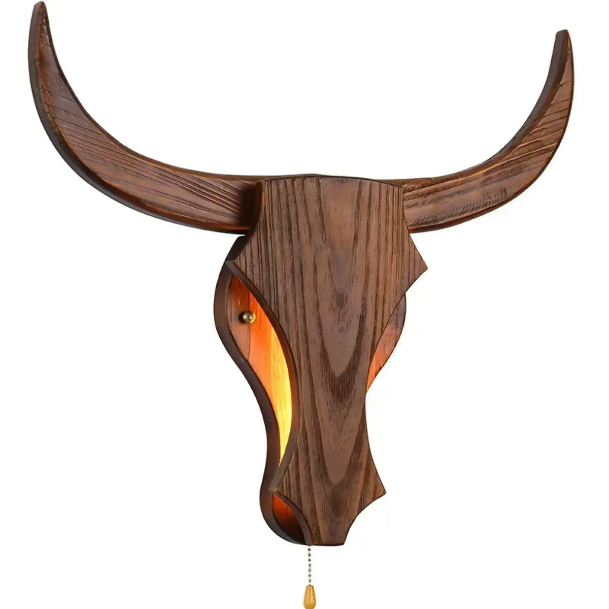 Applique murale tête d'animal en bois, éléphant ou taureau