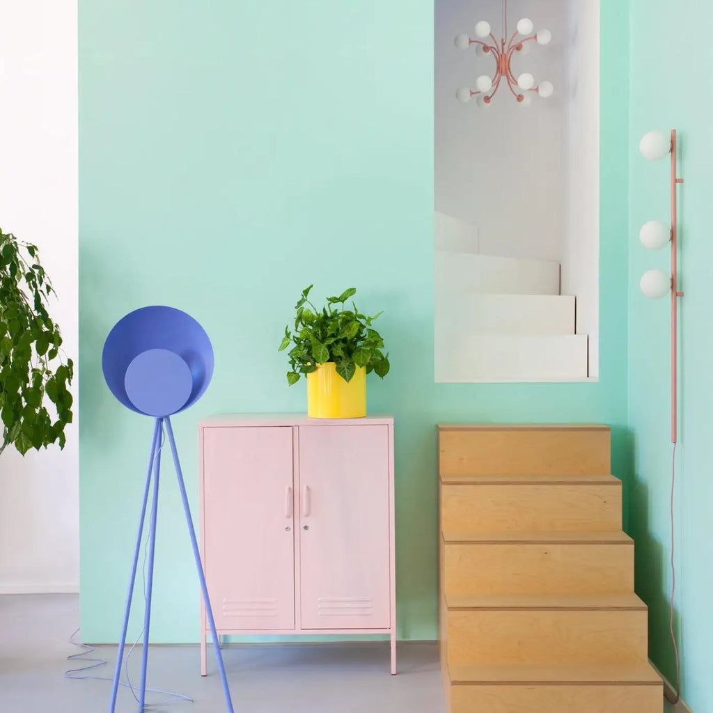 Applique murale sphère en verre suspendue, trois coloris, rose