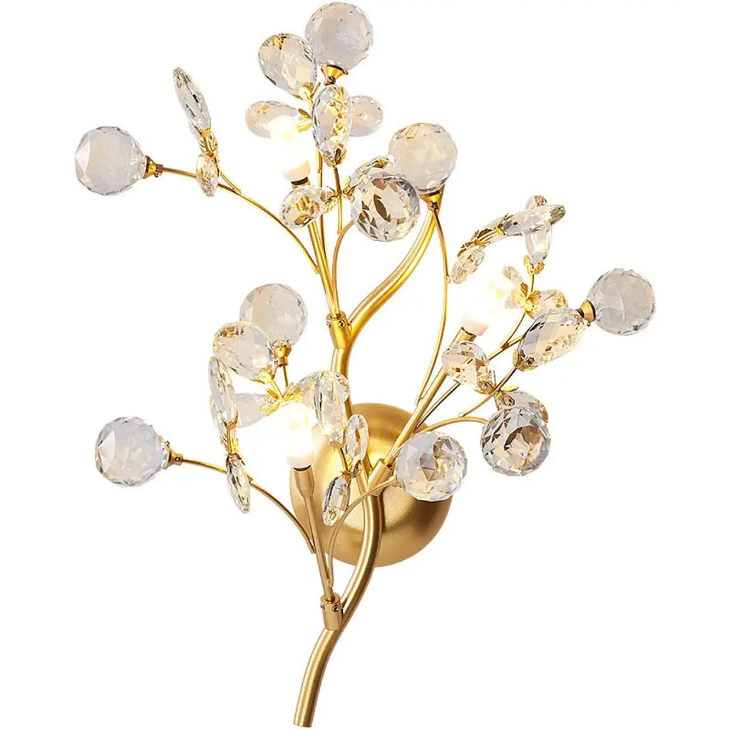 Applique murale bouquet de fleurs dorées, style art déco