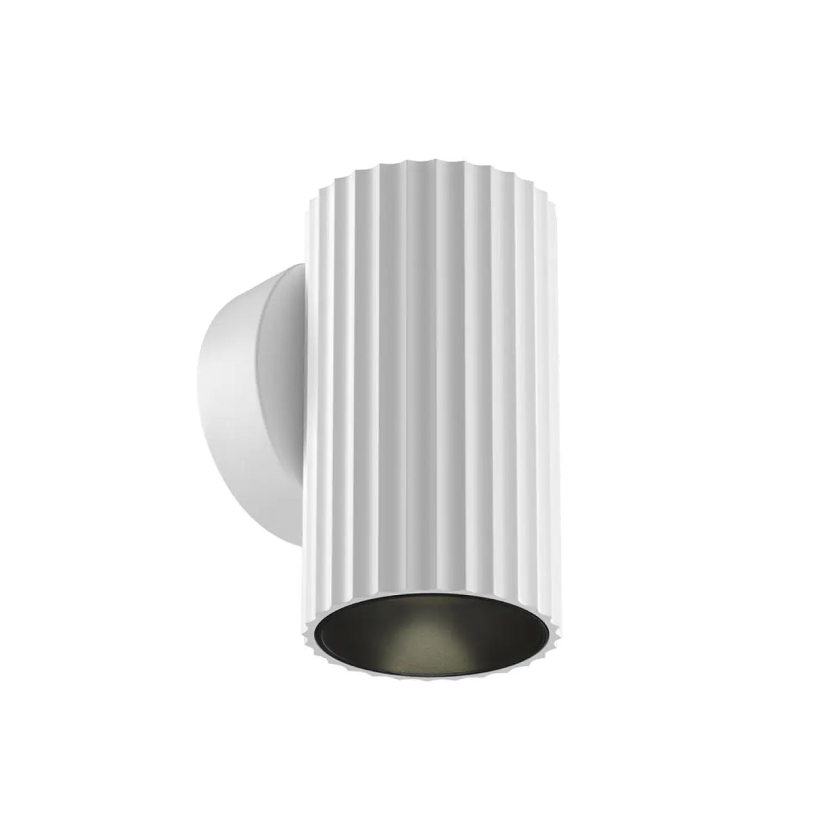 Applique murale cylindre cannelé en aluminium, culot GU10