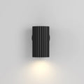 Applique murale cylindre cannelé en aluminium, culot GU10, noir