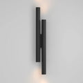 Applique murale LED linéaire cannelée, 49 cm, trois finitions, noir