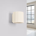 Applique murale cylindre cannelé en aluminium, 1 ou 2 sources, beige