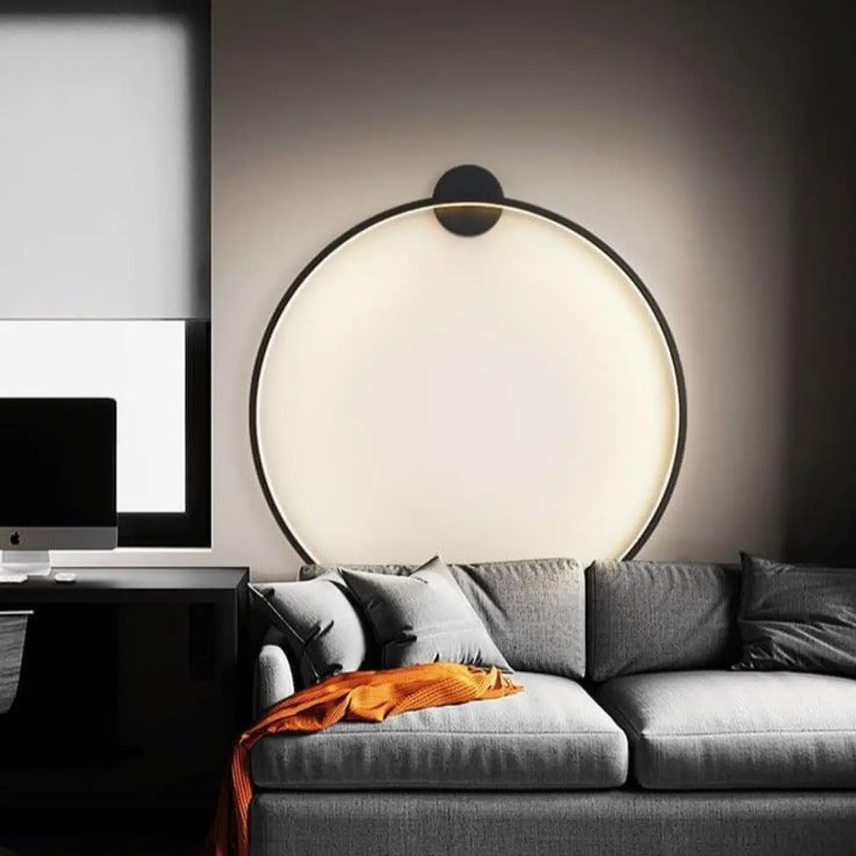 Applique murale cercle lumineux, design moderne