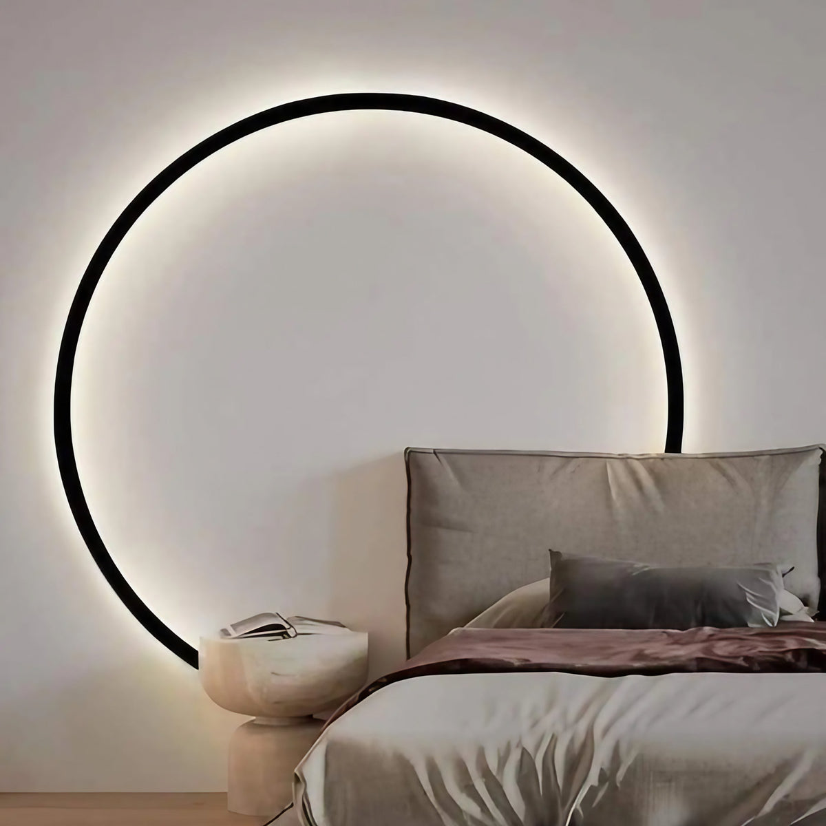 Applique murale cercle lumineux, design moderne