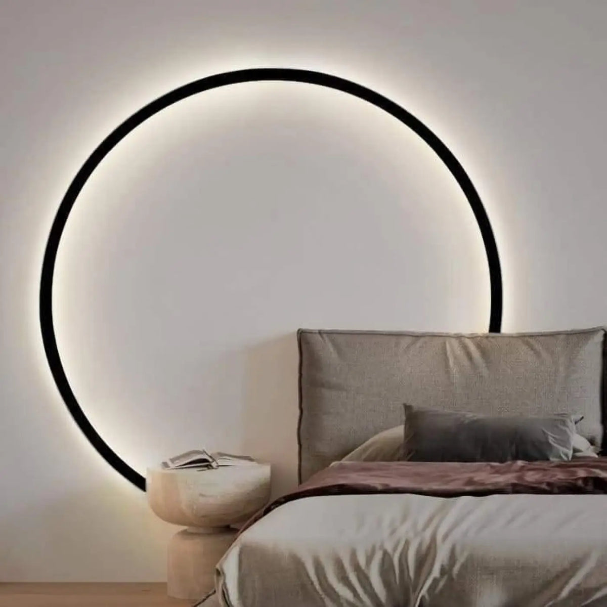 Applique murale cercle lumineux, design moderne