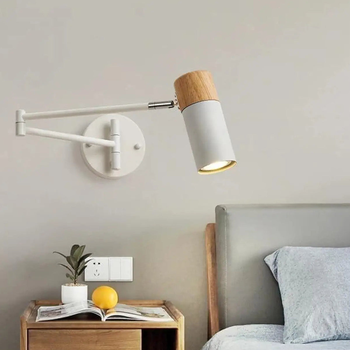 Applique murale de chambre en aluminium, avec ou sans bras