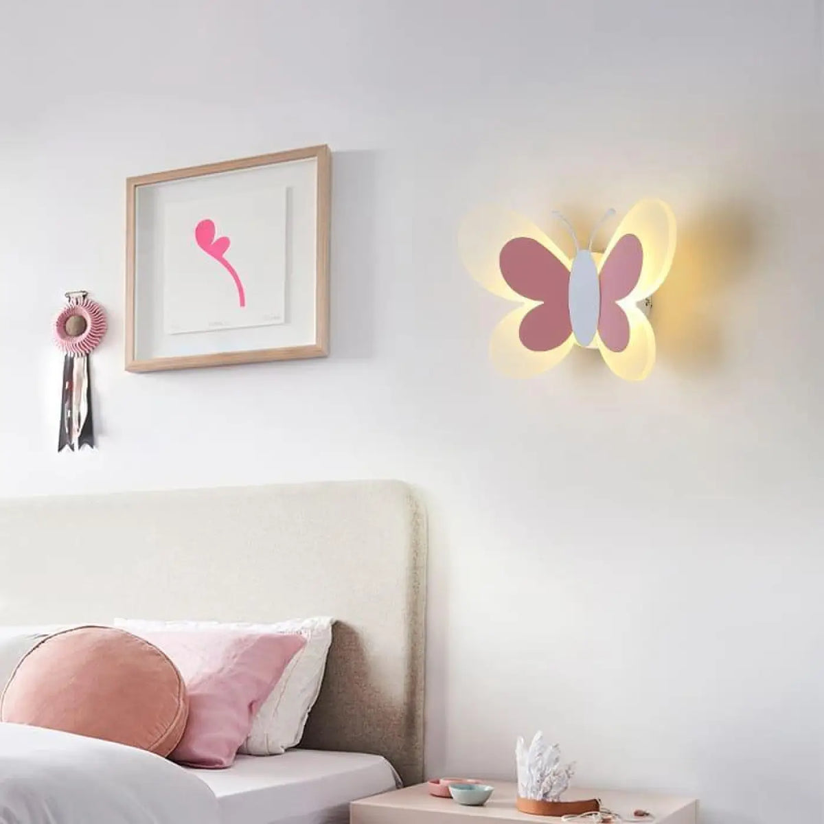 Applique murale pour chambre de bébé, rose ou bleue