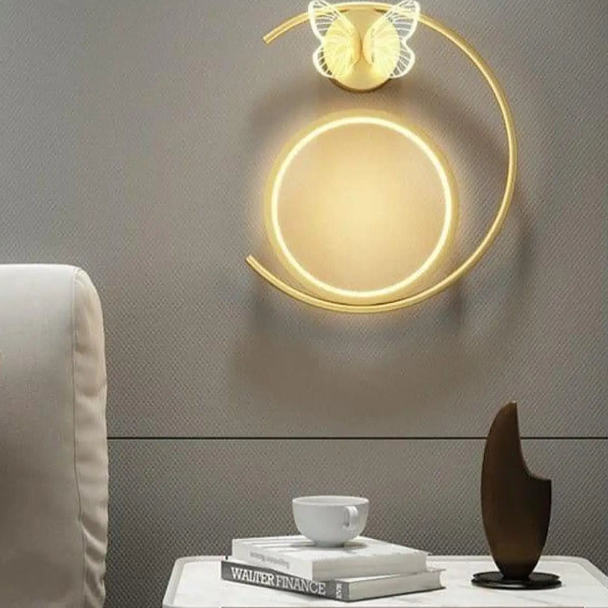 Applique murale nuage pour chambre d'enfant, noire ou dorée, doré