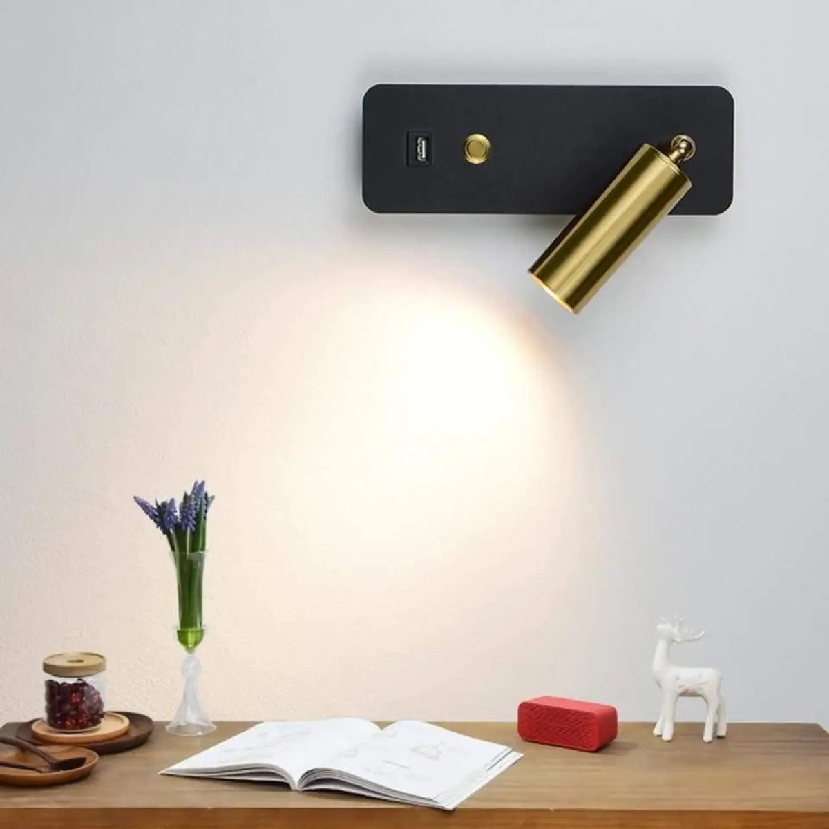Applique murale pour chambre parentale, lampe de chevet murale