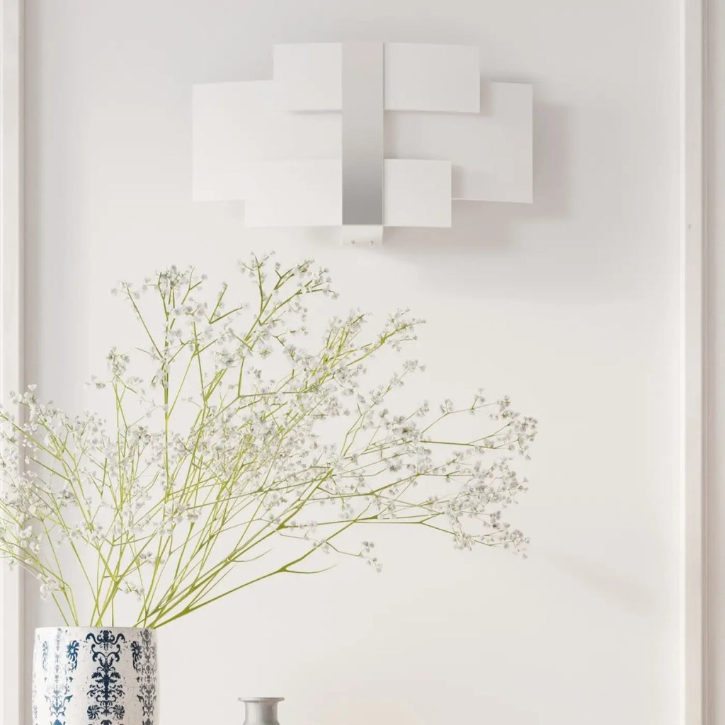 Applique murale chromée en métal et verre, étroite, 2 ampoules G9