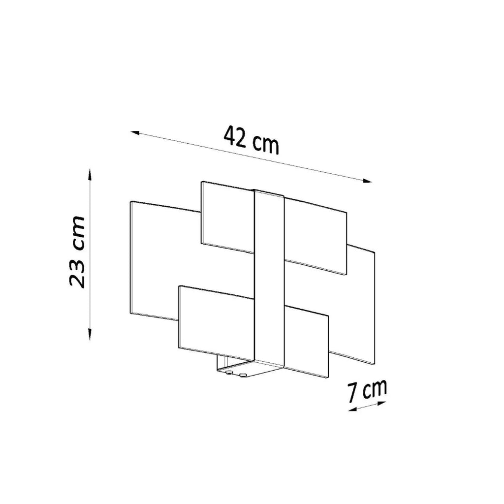 Applique murale chromée en métal et verre, étroite, 2 ampoules G9