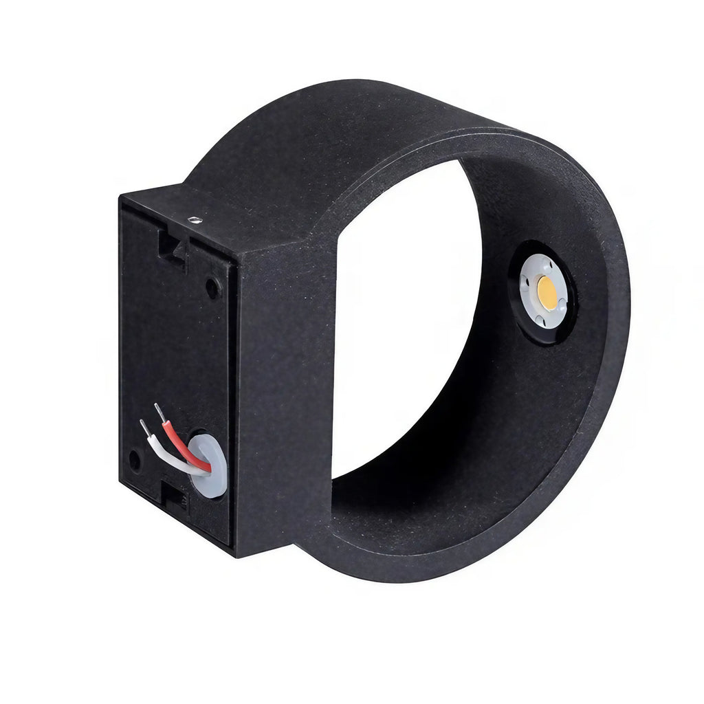 Applique murale LED circulaire, noire ou blanche, épurée