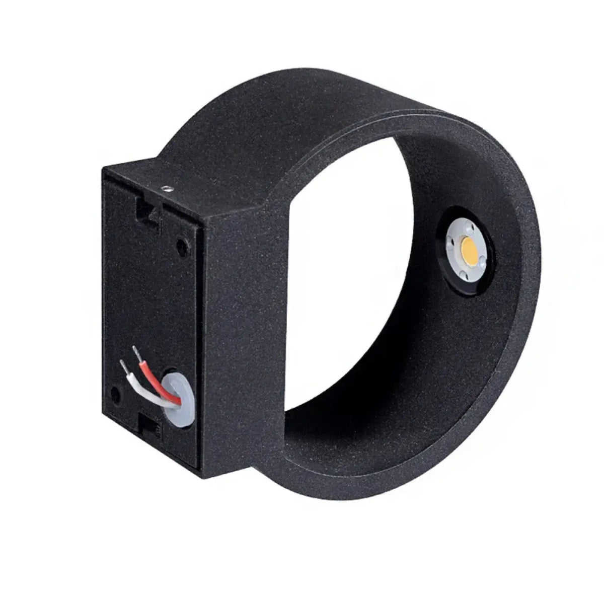Applique murale LED circulaire, noire ou blanche, épurée