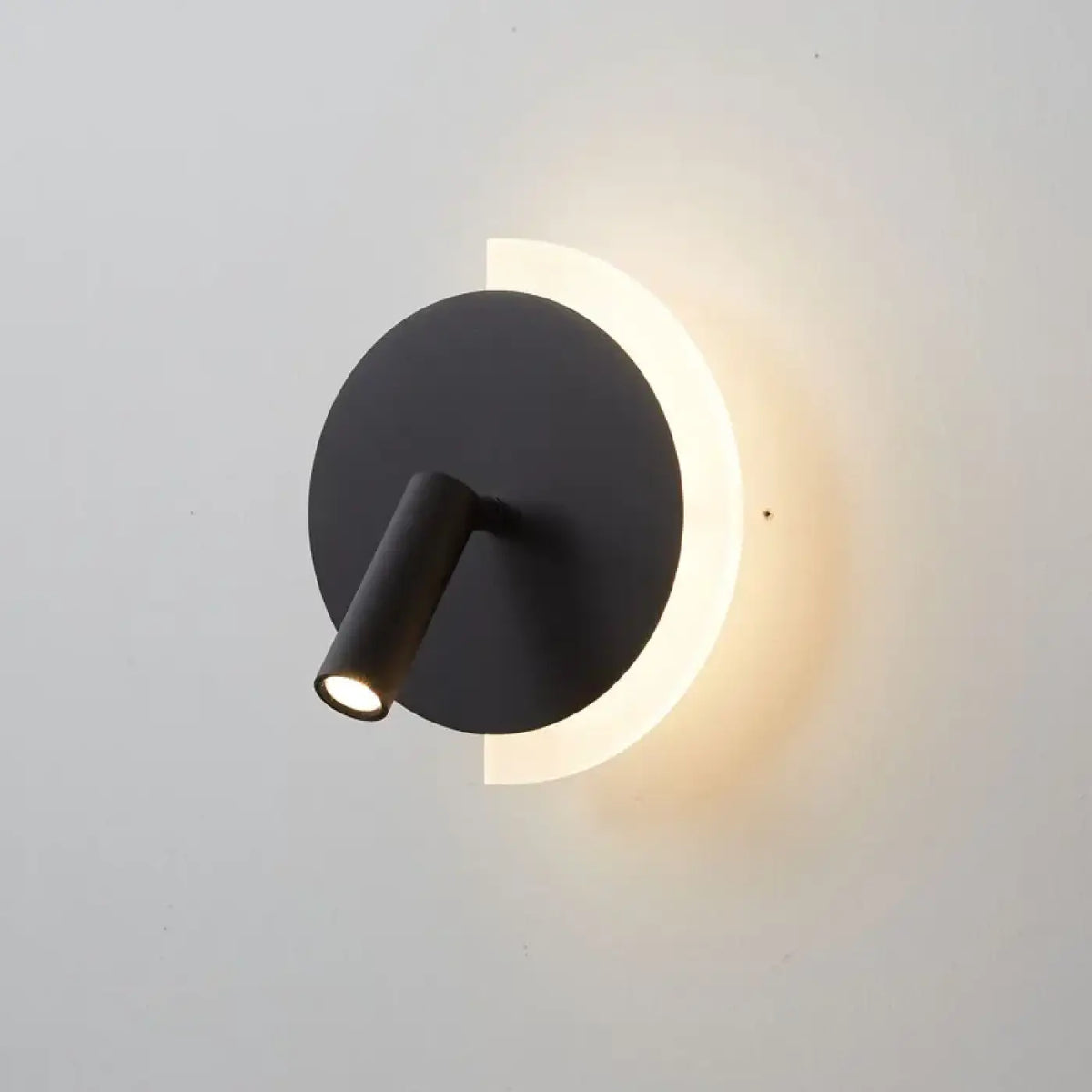 Applique murale ronde à LED, orange, vert, noir ou blanc, noir