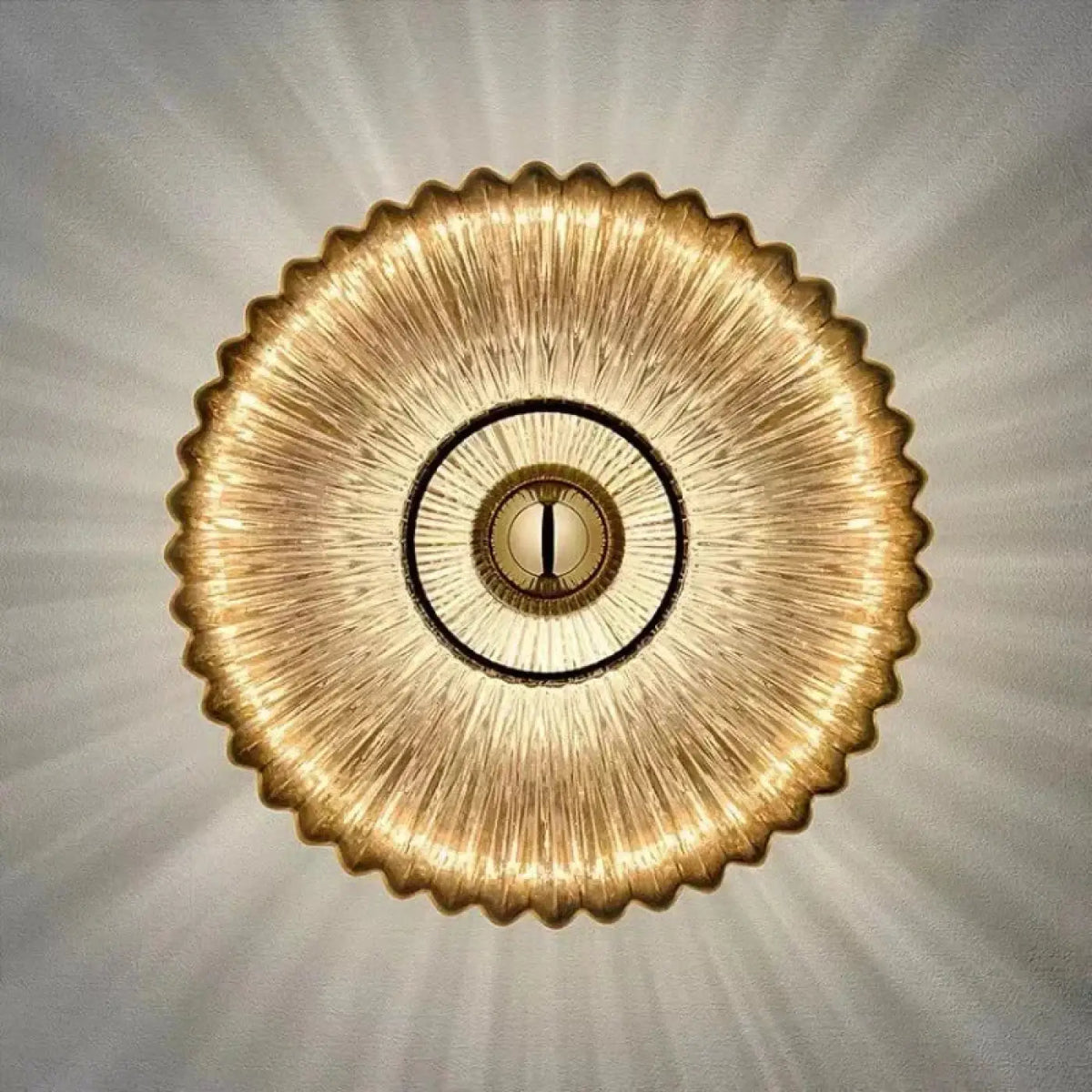 Applique murale ronde en verre, style rétro, trois teintes de verre