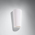 Applique murale cornet en céramique blanche évasée, 29 cm, E27