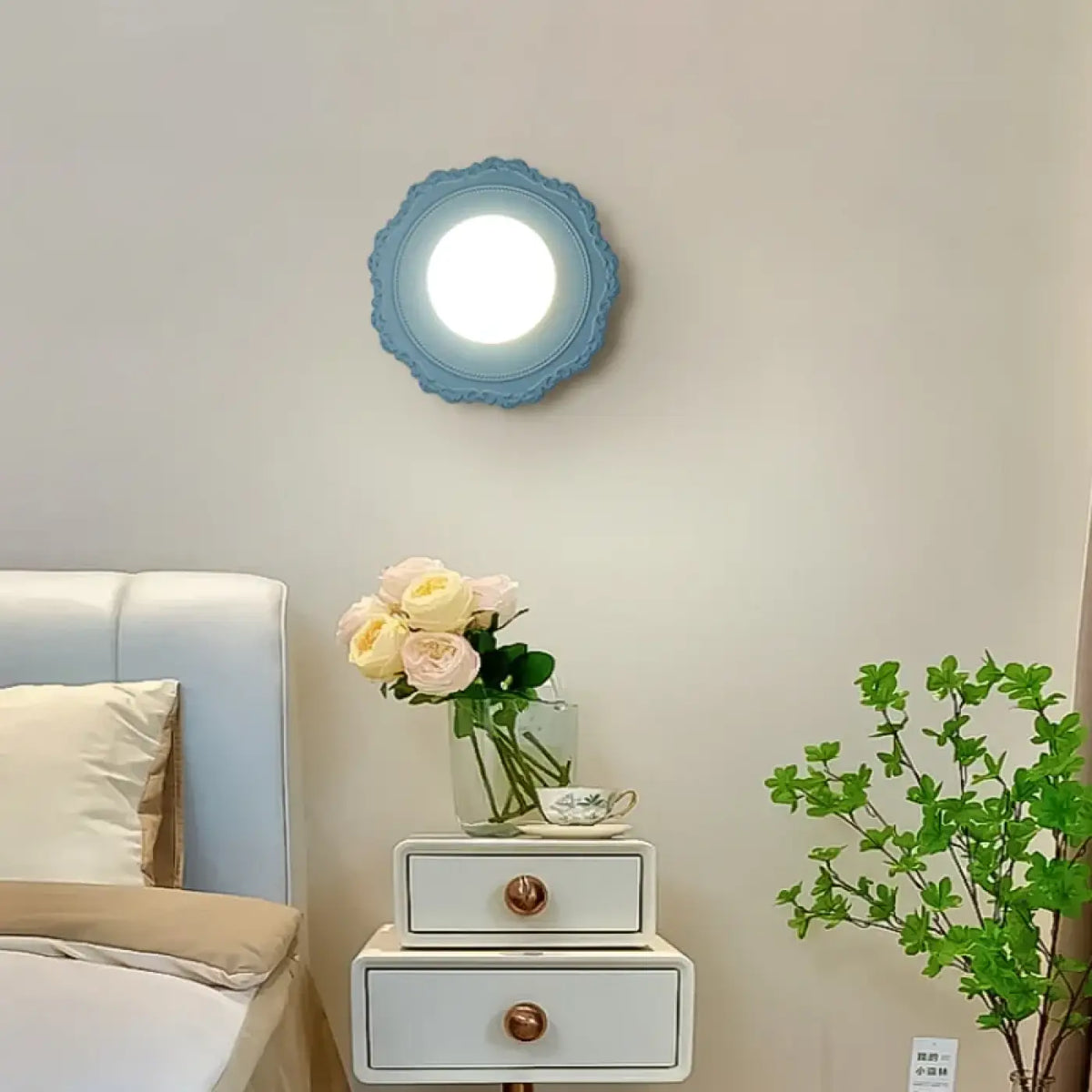 Applique murale originale et contemporaine, cinq couleurs, bleu
