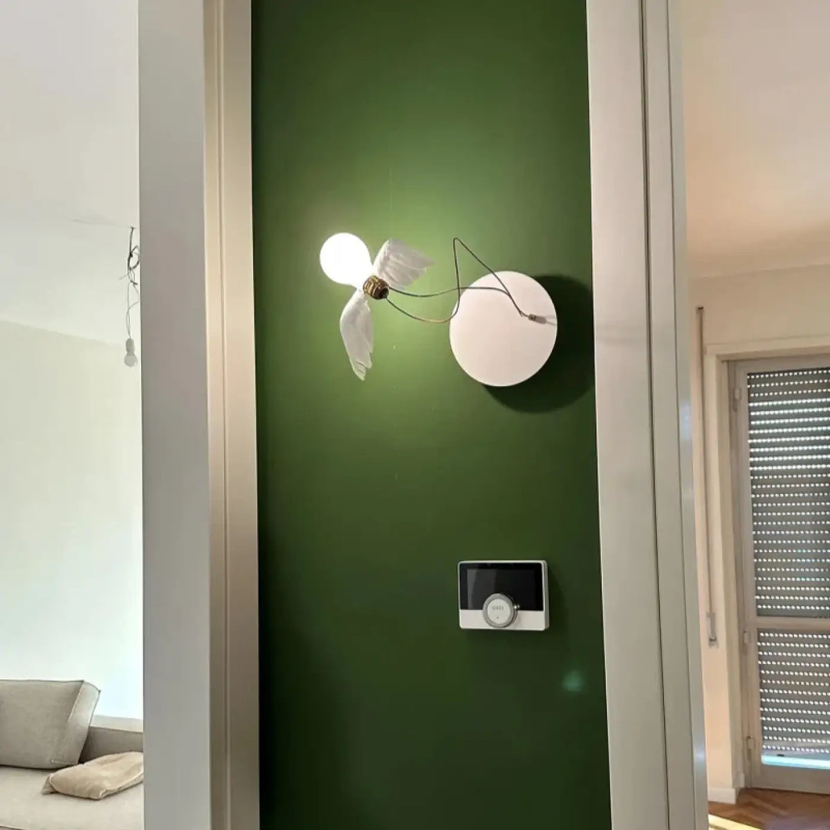 Applique murale contemporaine en métal et verre, 1 ou 2 têtes