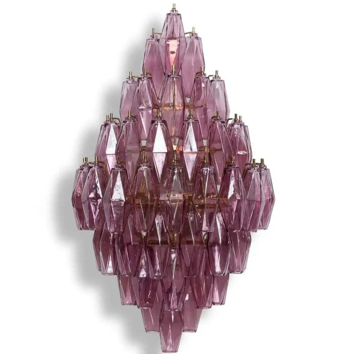 Applique murale en verre géométrique, quatre coloris, tailles S et M