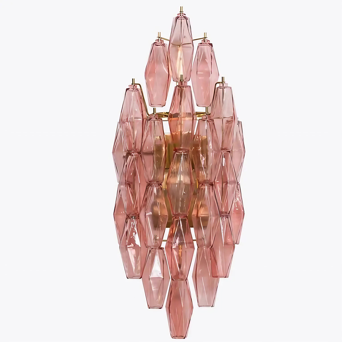 Applique murale en verre géométrique, quatre coloris, tailles S et M, rose