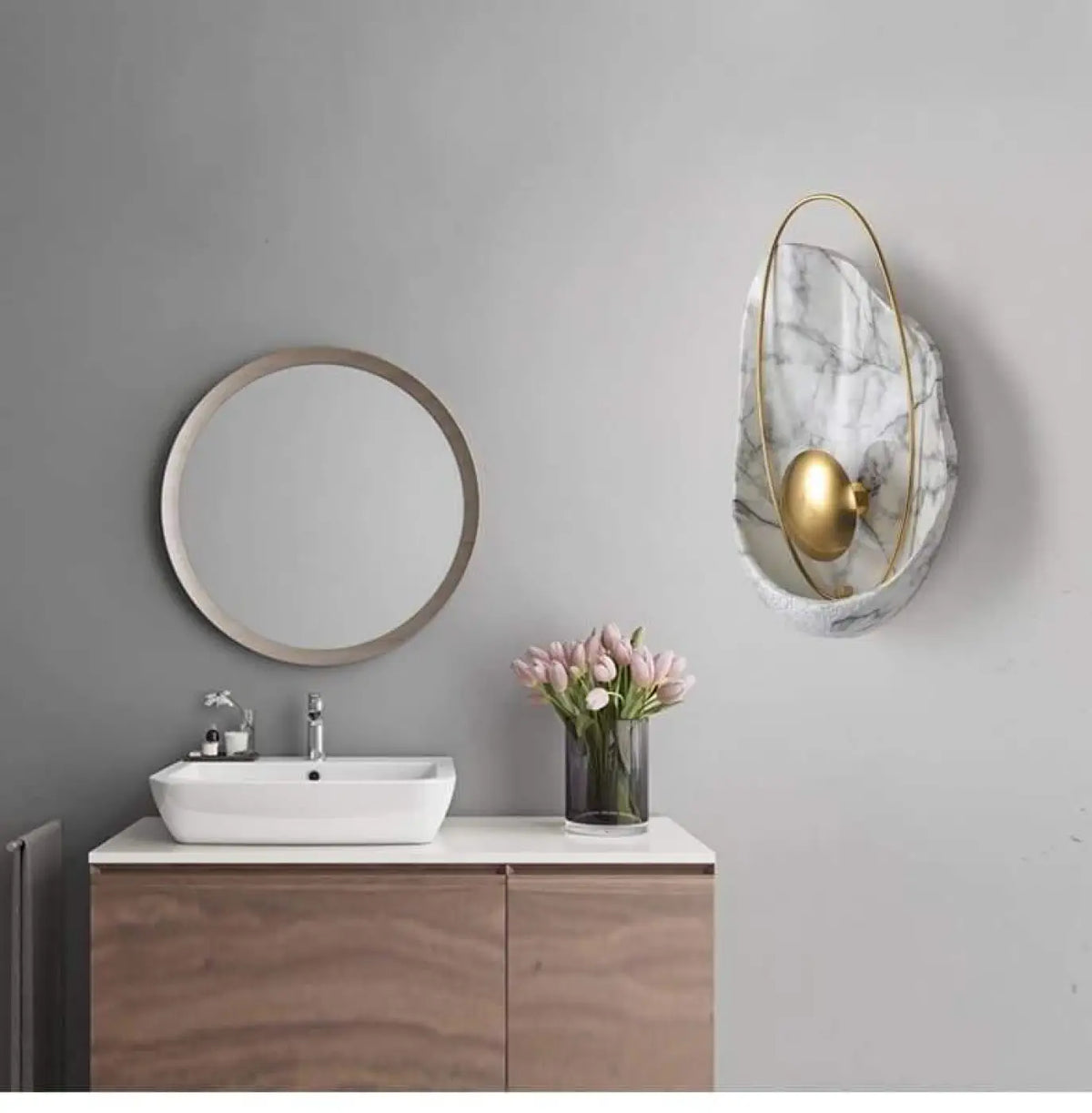 Applique murale en forme de coquillage, blanche ou noire, blanc
