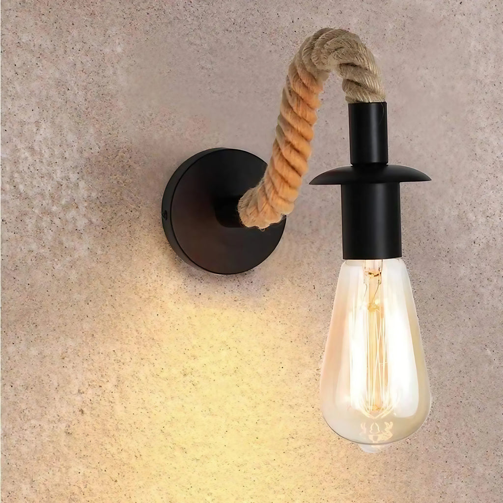Applique murale en corde, style naturel et rustique