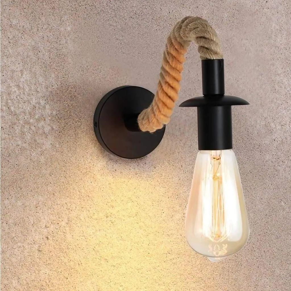 Applique murale en corde, style naturel et rustique
