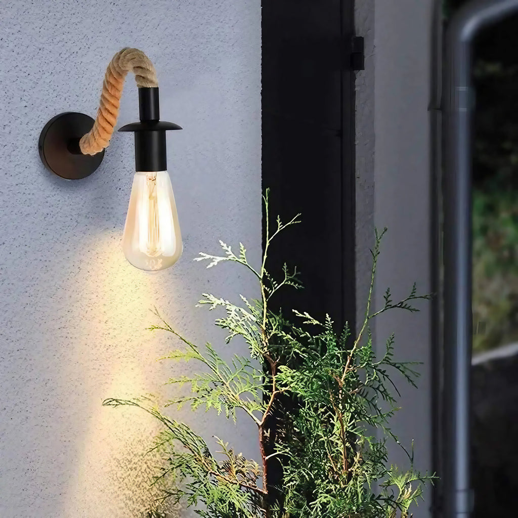 Applique murale en corde, style naturel et rustique
