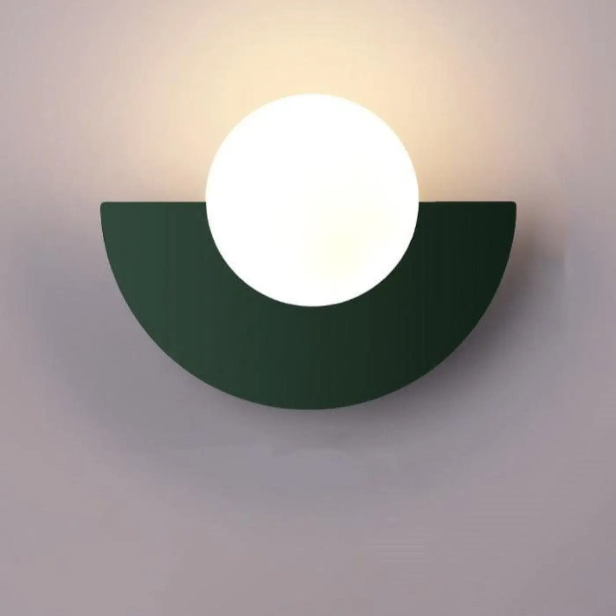 Applique murale colorée, six teintes du noir au jaune, vert