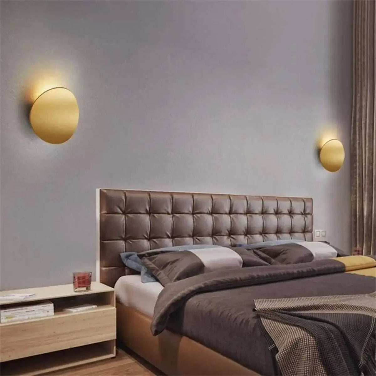Applique murale pour couloir, noire, blanche ou dorée, doré