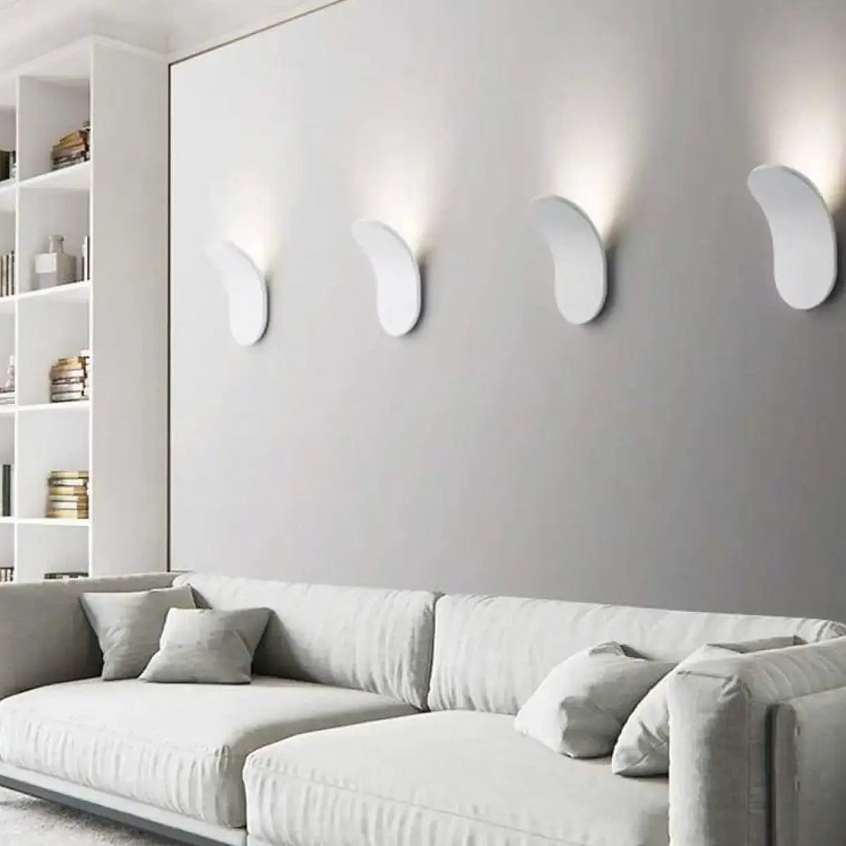 Applique murale pour couloir, noire, blanche ou dorée, blanc
